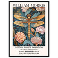 William Morris Framed Print - The Dragonfly, Floral Background, Framed Art print, Teal, #illieeart