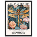 William Morris Framed Print - The Dragonfly, Floral Background, Framed Art print, Teal, #illieeart
