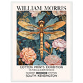 William Morris Framed Print - The Dragonfly, Floral Background, Framed Art print, Teal, #illieeart