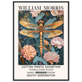 William Morris Framed Print - The Dragonfly, Floral Background, Framed Art print, Teal, #illieeart