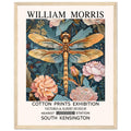 William Morris Framed Print - The Dragonfly, Floral Background, Framed Art print, Teal, #illieeart