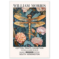 William Morris Framed Print - The Dragonfly, Floral Background, Framed Art print, Teal, #illieeart