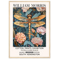 William Morris Framed Print - The Dragonfly, Floral Background, Framed Art print, Teal, #illieeart