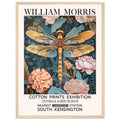 William Morris Framed Print - The Dragonfly, Floral Background, Framed Art print, Teal, #illieeart