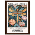 William Morris Framed Print - The Dragonfly, Floral Background, Framed Art print, Teal, #illieeart