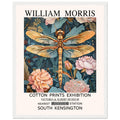 William Morris Framed Print - The Dragonfly, Floral Background, Framed Art print, Teal, #illieeart