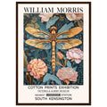 William Morris Framed Print - The Dragonfly, Floral Background, Framed Art print, Teal, #illieeart