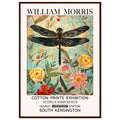 William Morris Framed Print - The Dragonfly, Floral Background, Framed Art print, yellow, #illieeart