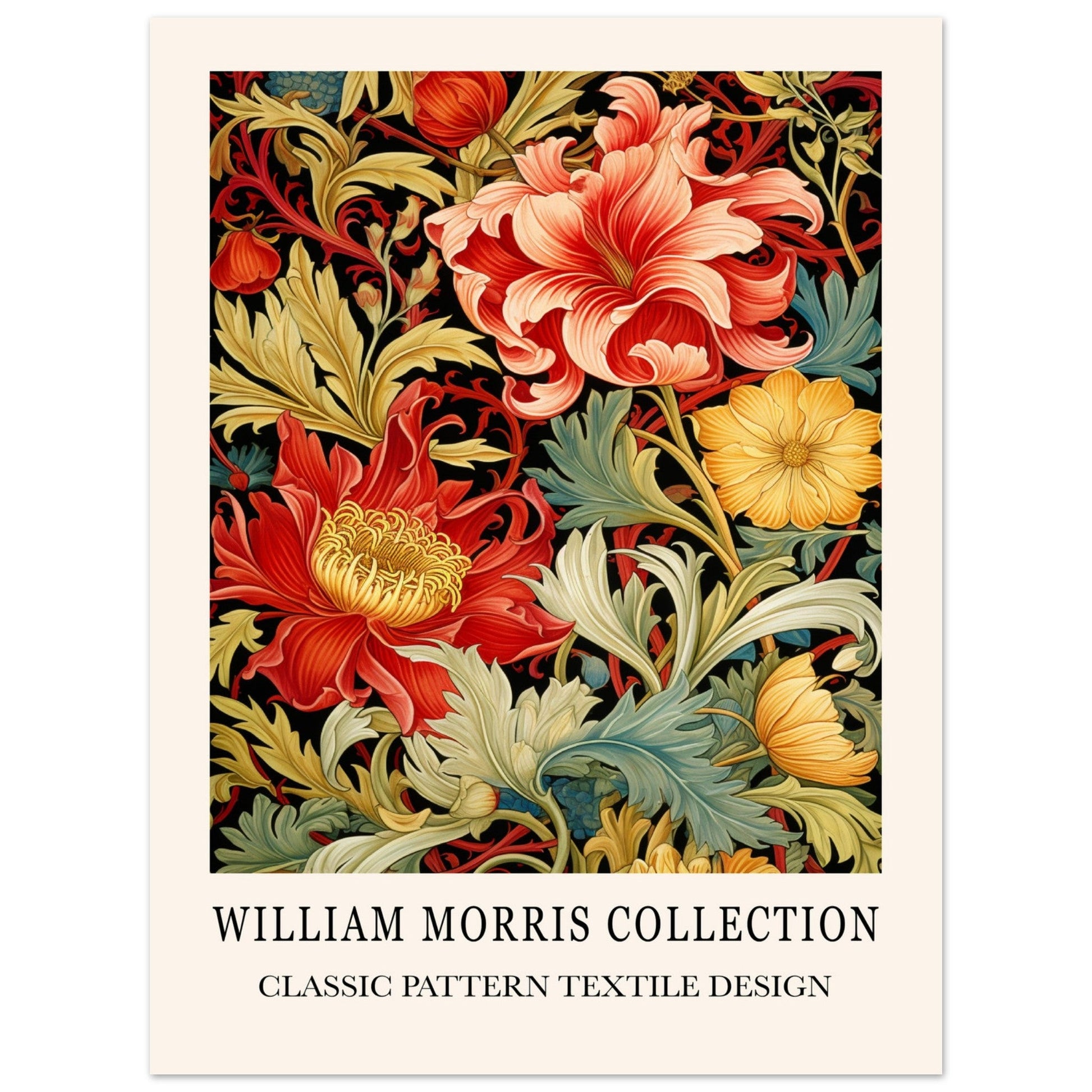 Pink Flowers - William Morris, floral art print, Pink Oriental Flowers, william morris, #illieeart