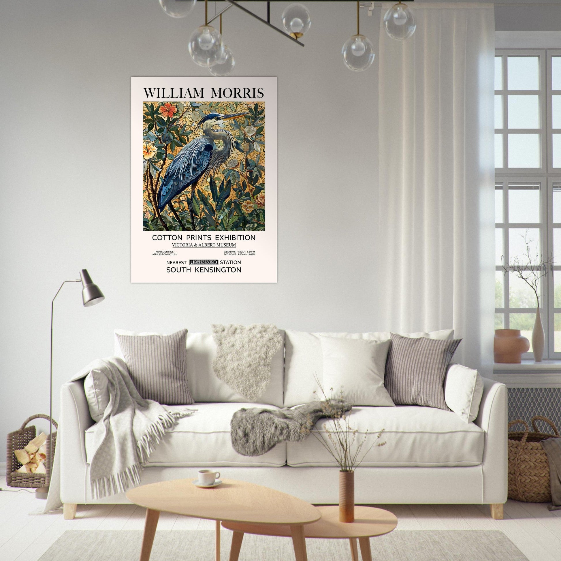 The Blue Heron - William Morris, blue heron, Organic Motif, william morris, #illieeart