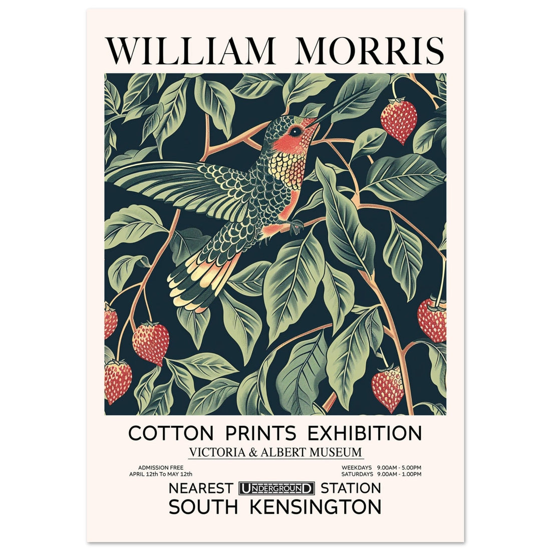 William Morris Humming Bird print