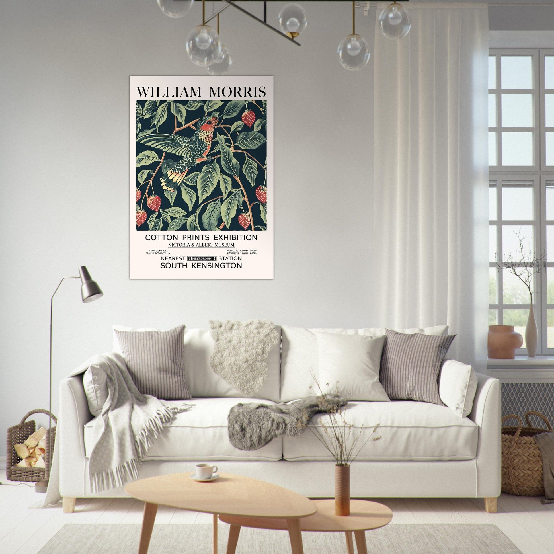 The Humming Bird - William Morris, Hummingbird print, vintage floral art print, William Morris patterns., #illieeart