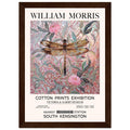 William Morris - Pink Daisies And Dragonfly - Framed Print, Art Nouveau, Floral Background, , #illieeart