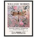 William Morris - Pink Daisies And Dragonfly - Framed Print, Art Nouveau, Floral Background, , #illieeart