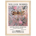 William Morris - Pink Daisies And Dragonfly - Framed Print, Art Nouveau, Floral Background, , #illieeart