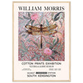 William Morris - Pink Daisies And Dragonfly - Framed Print, Art Nouveau, Floral Background, , #illieeart