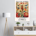 Golden And Red  Vintage Dragonfly Print Foe Living room
