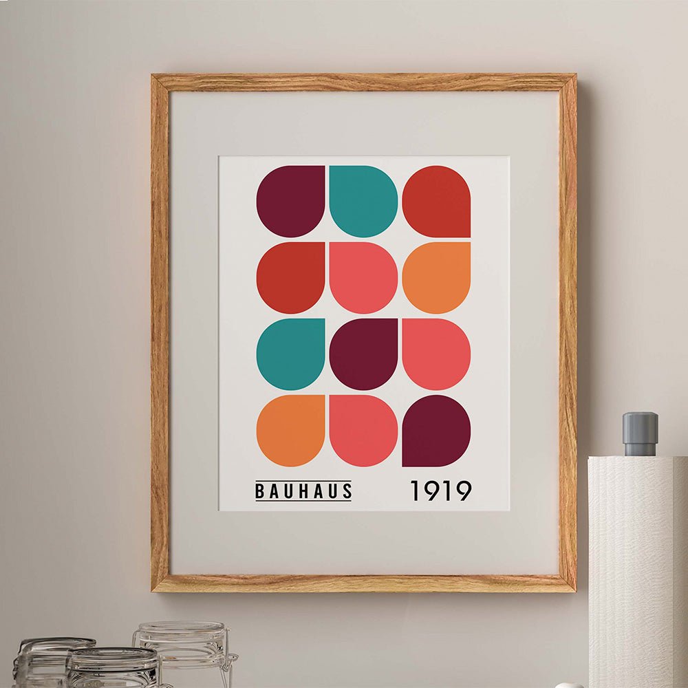Retro Bauhaus Poster, No. 106, Bauhaus Art Print, minimalist art prints, modern wall art, #illieeart