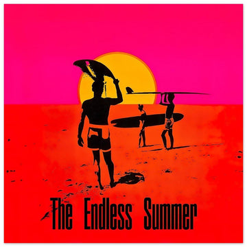 The Endless Summer Square Movie Poster, classic surf movie, Endless summer, retro movie poster, #illieeart