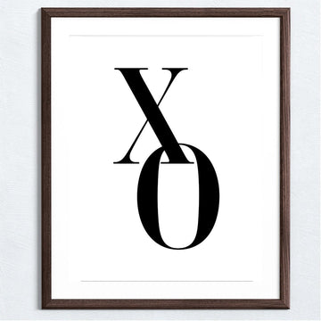XO, Black and white, Typography, , #illieeart #