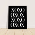 XOXO, Black and white, minimalist art prints, Typography, #illieeart #