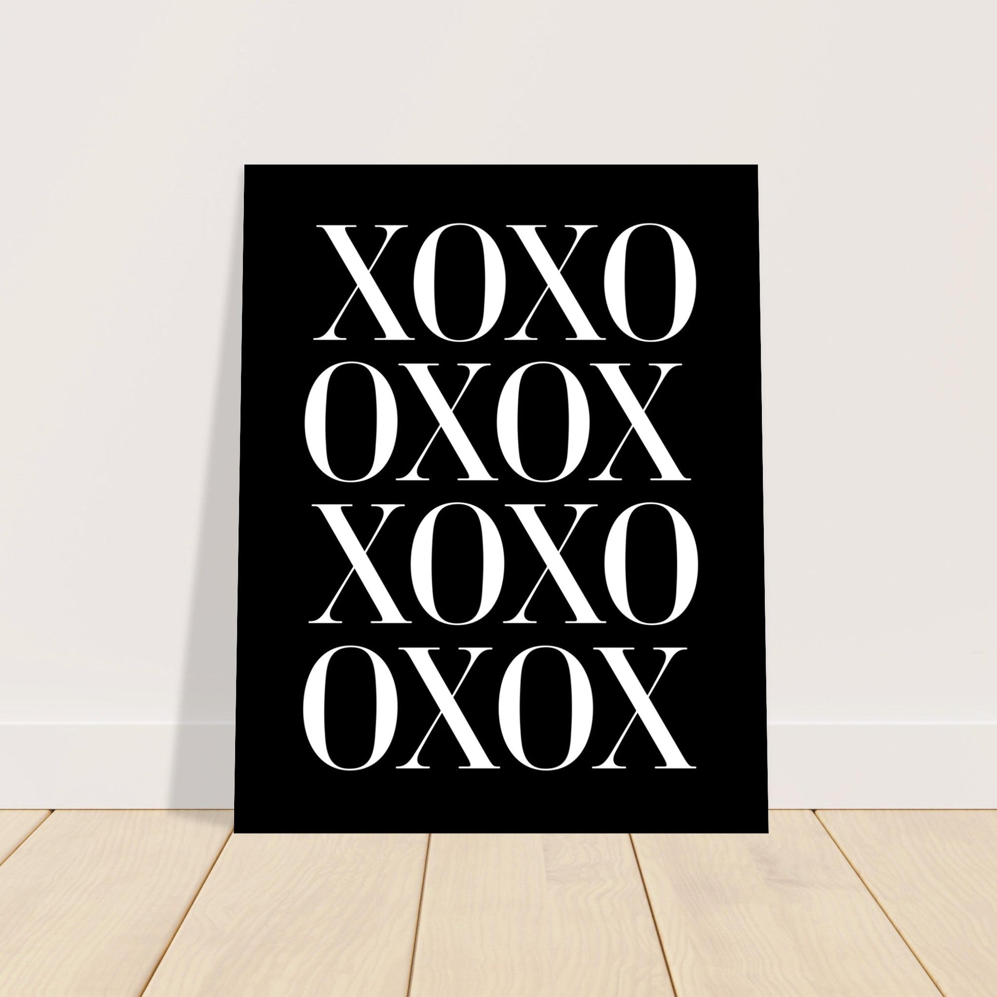 XOXO, Black and white, minimalist art prints, Typography, #illieeart #