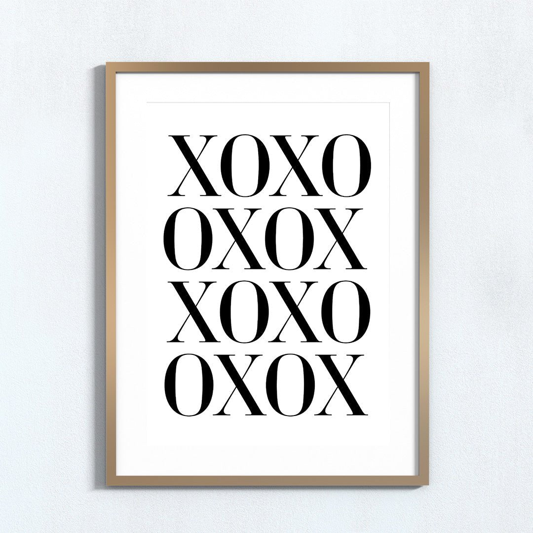 XOXO, Black and white, Typography, , #illieeart #