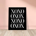 XOXO, Black and white, minimalist art prints, Typography, #illieeart #