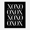 XOXO, Black and white, minimalist art prints, Typography, #illieeart #
