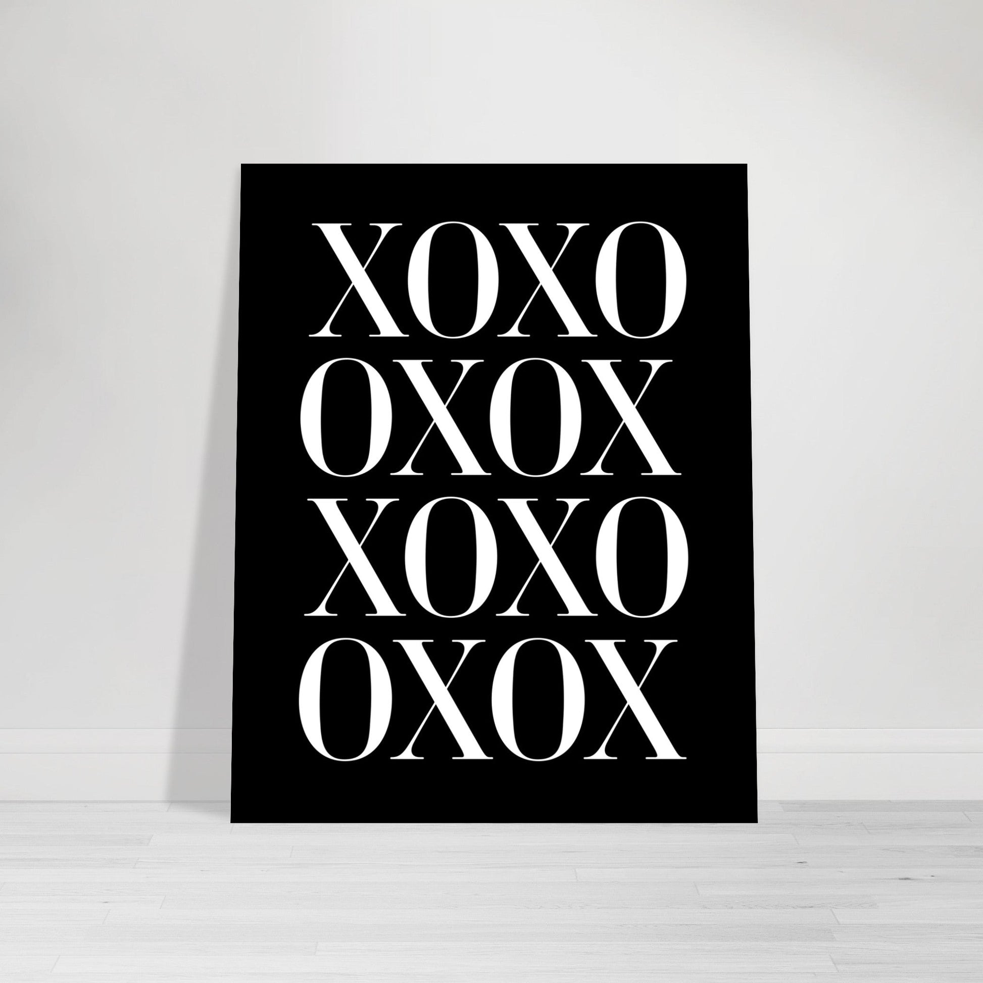 XOXO, Black and white, minimalist art prints, Typography, #illieeart #