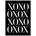 XOXO, Black and white, minimalist art prints, Typography, #illieeart #