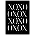 XOXO, Black and white, minimalist art prints, Typography, #illieeart #