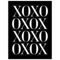 XOXO, Black and white, minimalist art prints, Typography, #illieeart #