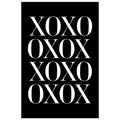 XOXO, Black and white, minimalist art prints, Typography, #illieeart #