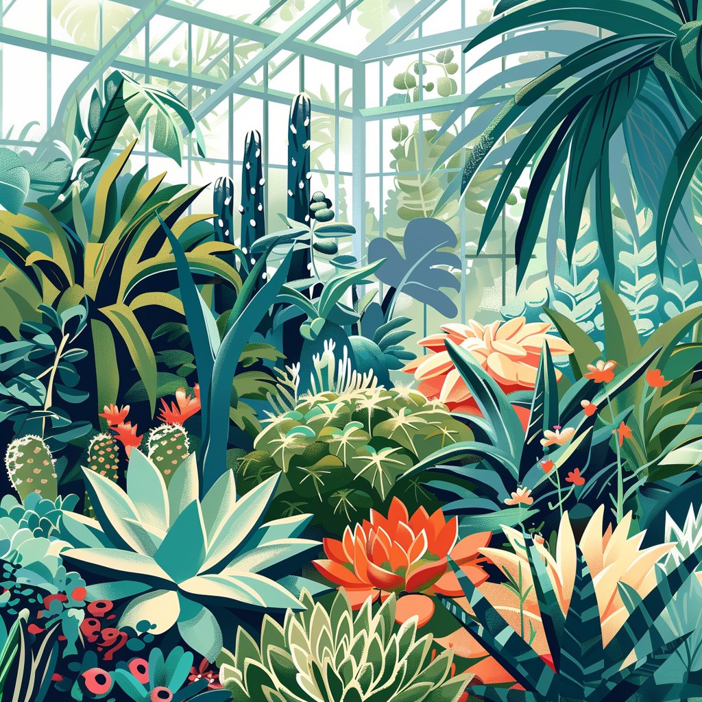 Cactus Prints, Vintage Botanical Wall Art 