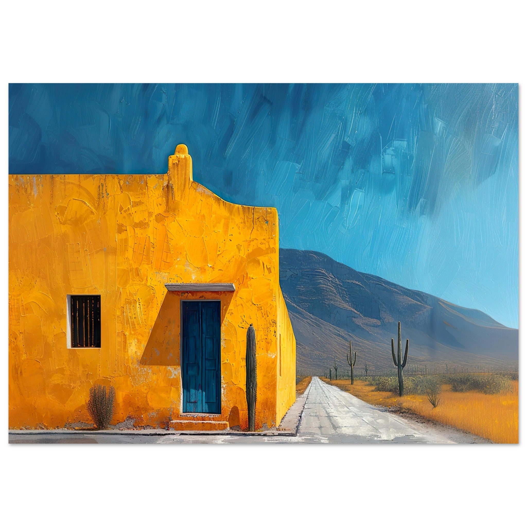 Southwest Desert Print Cactus Landscape Wall Art