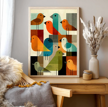 Mid-Century Bird Print