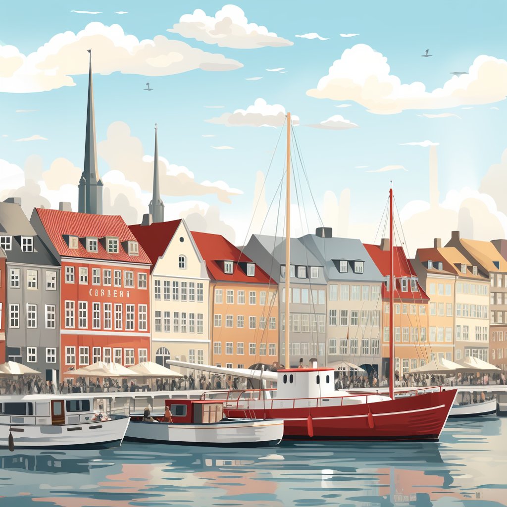 Copenhagen Vintage Travel Print
