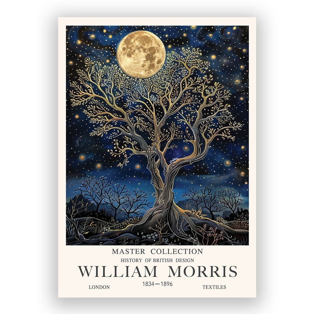 William Morris Moon & Stars 5