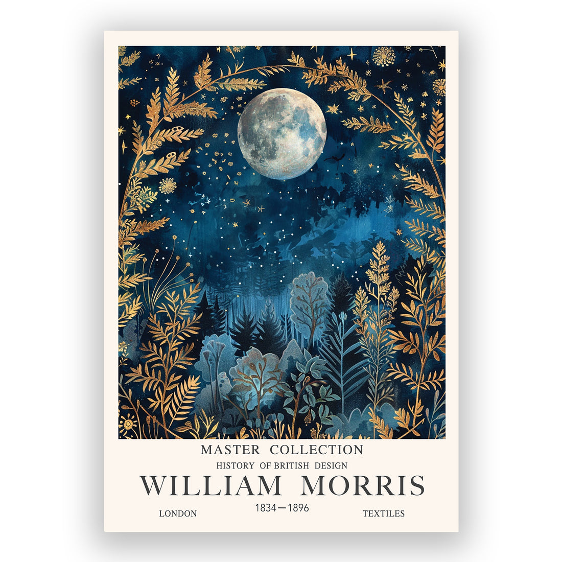 William Morris Moon & Stars 1