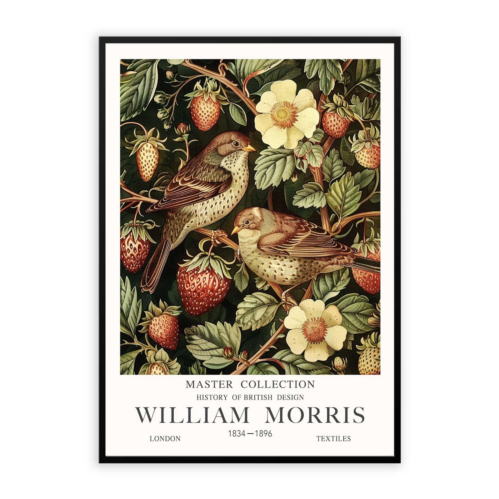 Vintage Style Strawberry Thief William Morris Print For Home Decor