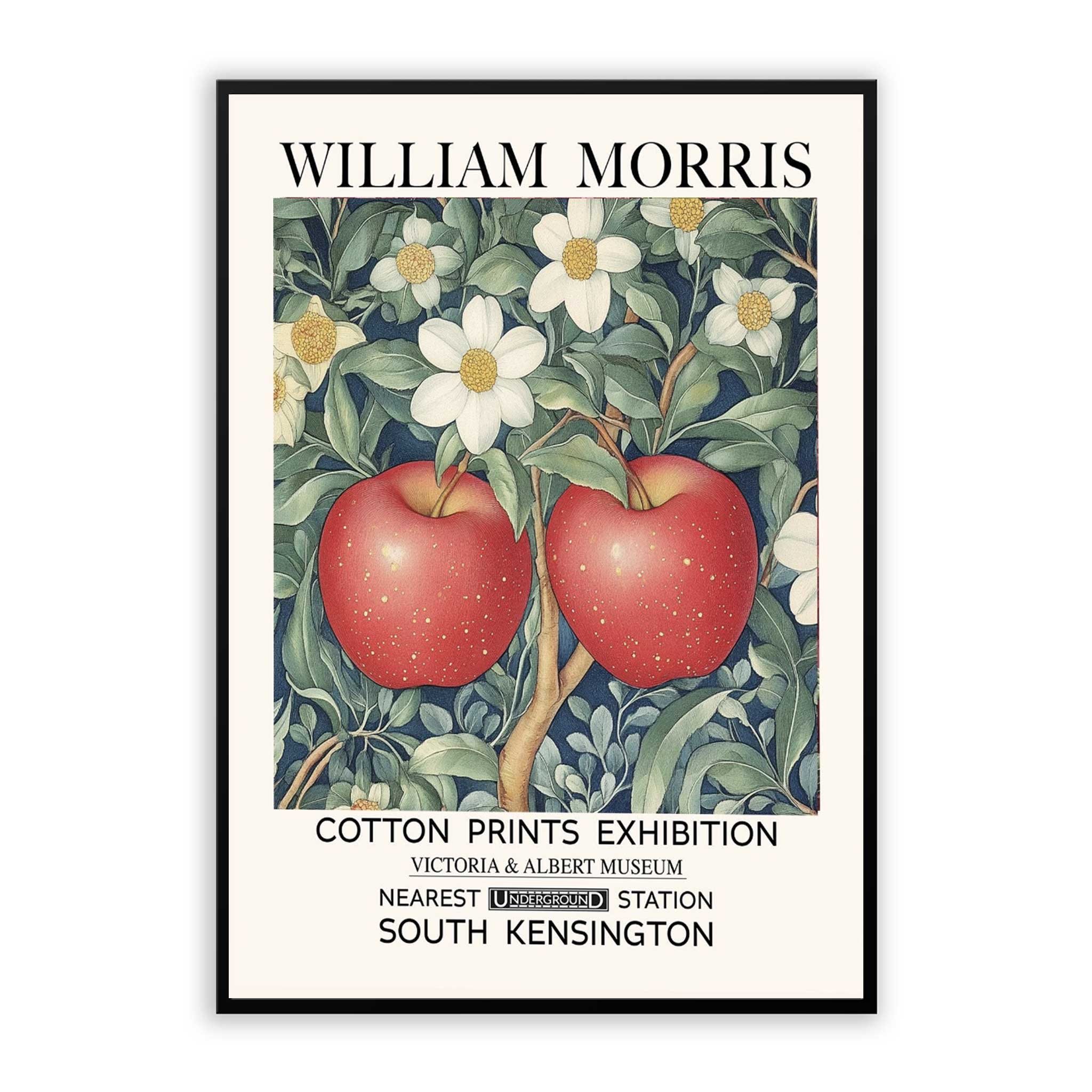 William Morris Vintage Red Apples 05