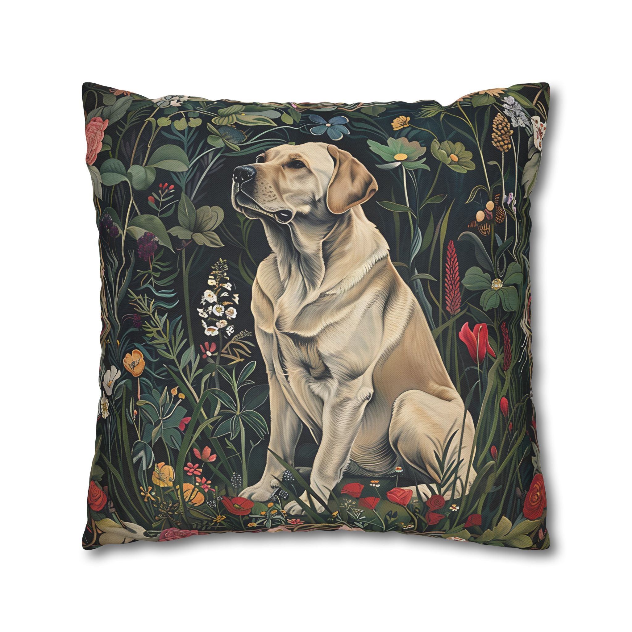 Vintage dog Pillowcase, Labrador-Print dog Lovers Pillowcases, william morris design, Labrador print