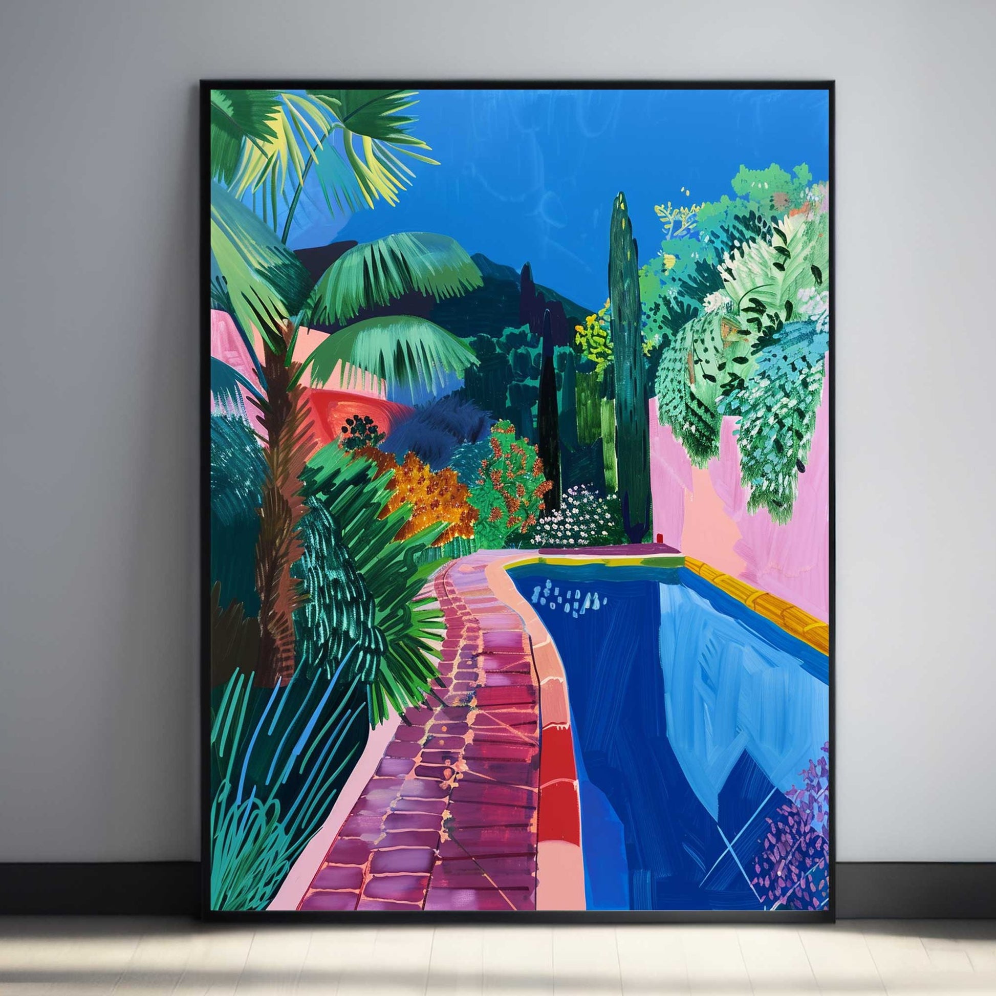 Garden By The Pool Print