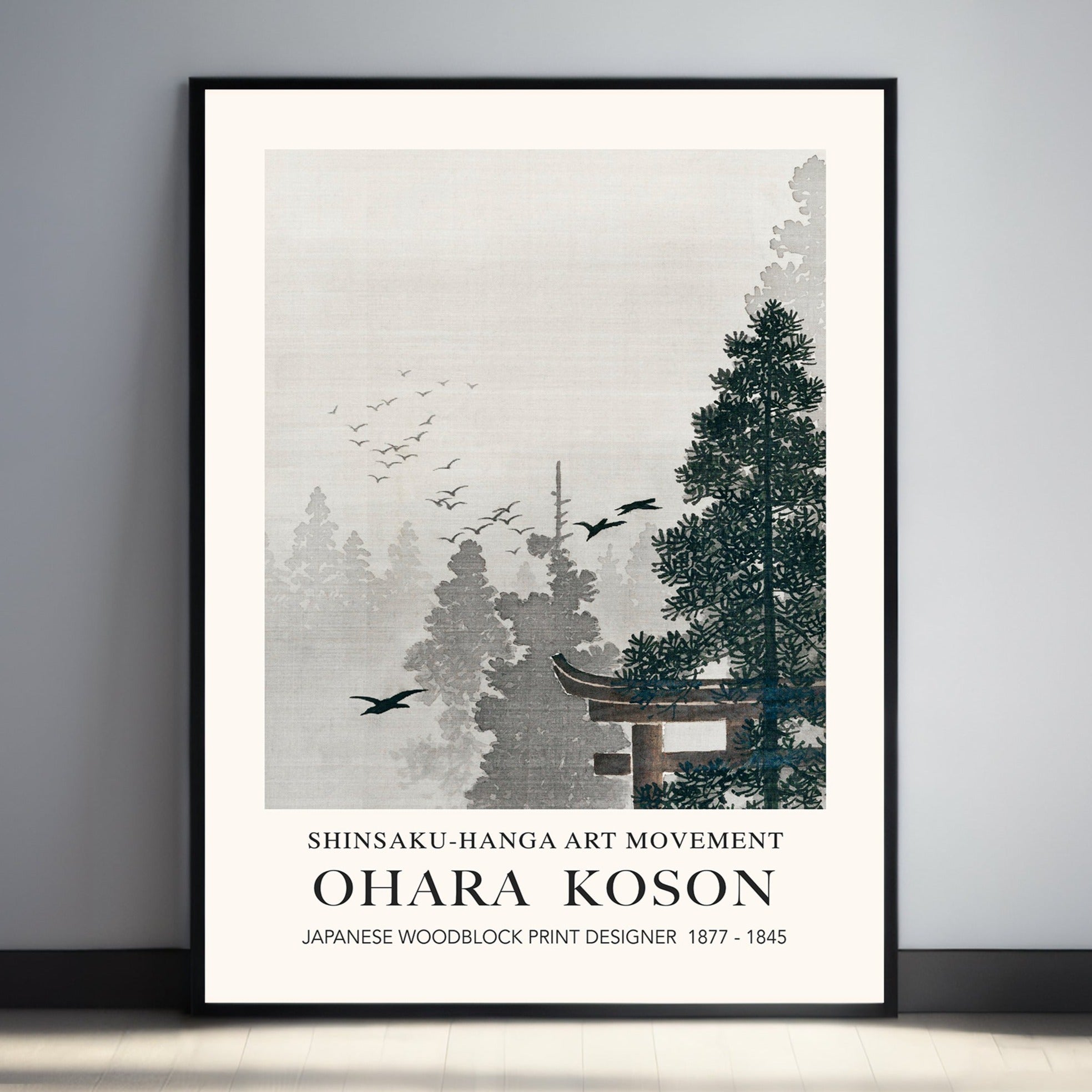 Ohara Kason Exhibition Print - Flock Of Birds