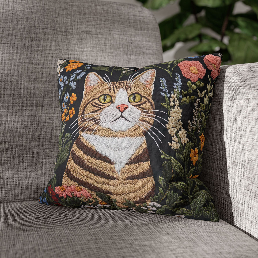 Pillow Case-Cat Print