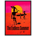 The Endless Summer Authentic Orange Retro Surf Framed Wall Art