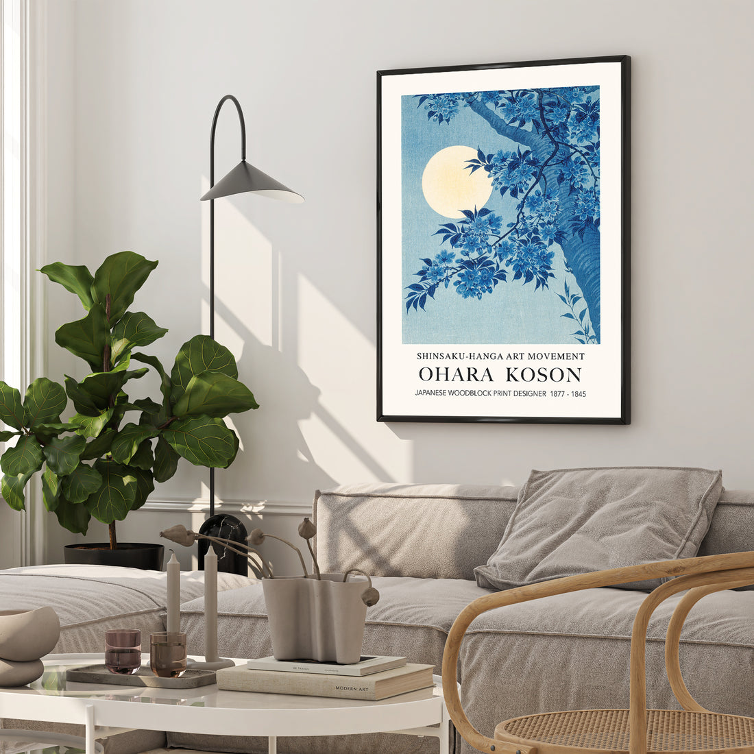 Ohara Kason Exhibition Print - The Moon