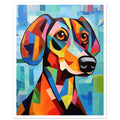 Cubism - Dog, animal prints, modern, modern prints, #illieeart #