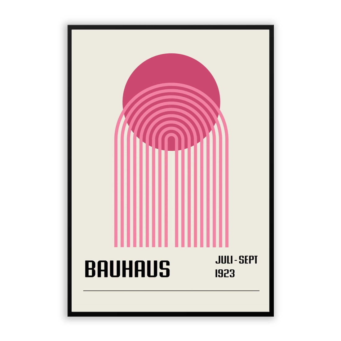 Bauhaus Arches Poster Retro Geometric Print